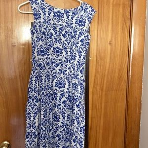 Cotton Blue and White Dress